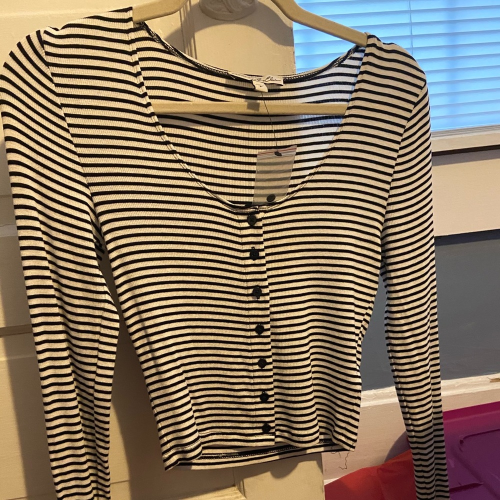 Express One Eleven Striped Crop
